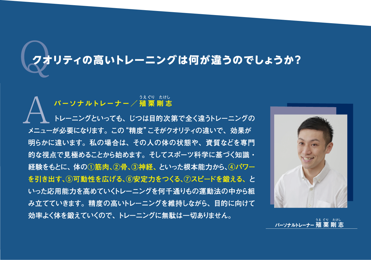 「なんとなく運動を始めたい人」から「トップアスリート」まで全ての方へ